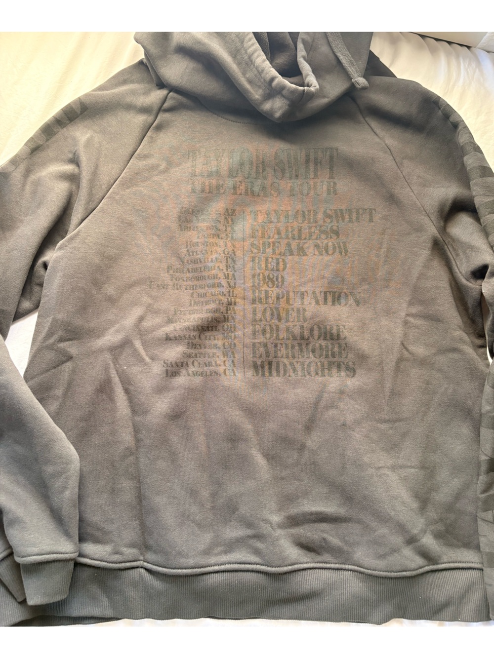 Taylor Swift Eras Tour Dark Gray Hoodie - NWOT - classic, limited edition - Picture 4 of 4